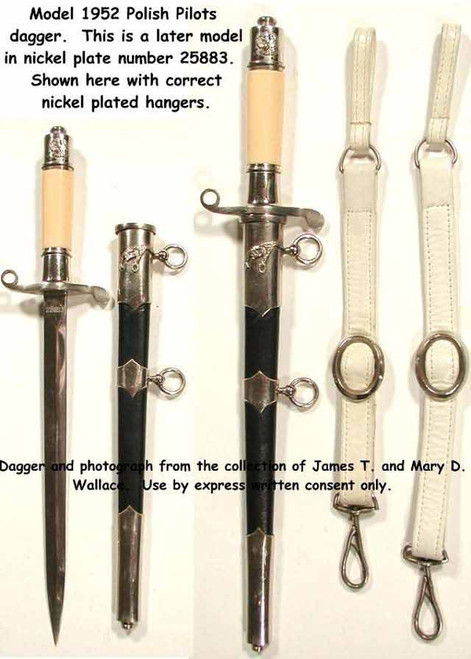 1952 Polish Army Nickle Plated Dagger  #209