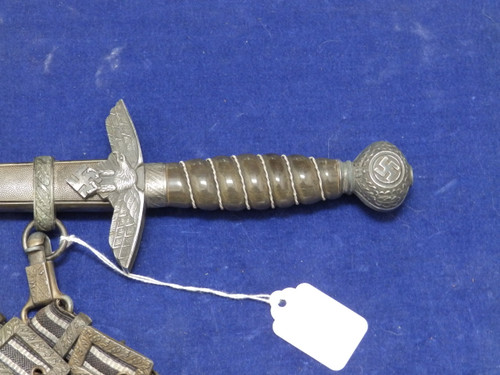 German Luftwaffe 2nd Model dagger with black bone grip