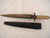 Early 19th, 18th century bronze naval dagger with scrimshaw ivory grip.   #565