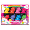 Unicorn shaped crayons in bright colors