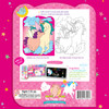 Back cover of unicorn land coloring book