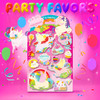 Unicorn party favor set of 12 puffy sticker packs