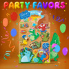 Dinosaur party favor set of 12 puffy sticker packs