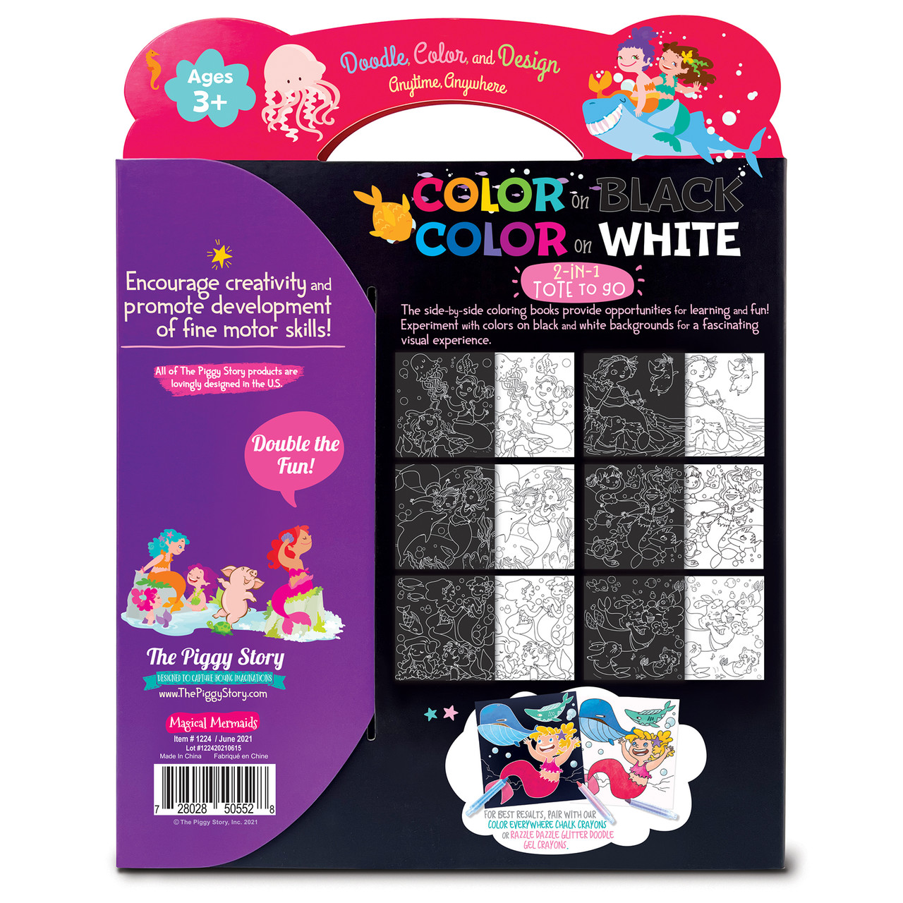 The Piggy Story Dry Erase Coloring Book Magical Mermaids