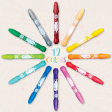12 Crayons included in Dry Erase Twistable Gel Crayons