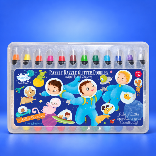 Space Adventure Glitter Doodle Gel Crayons