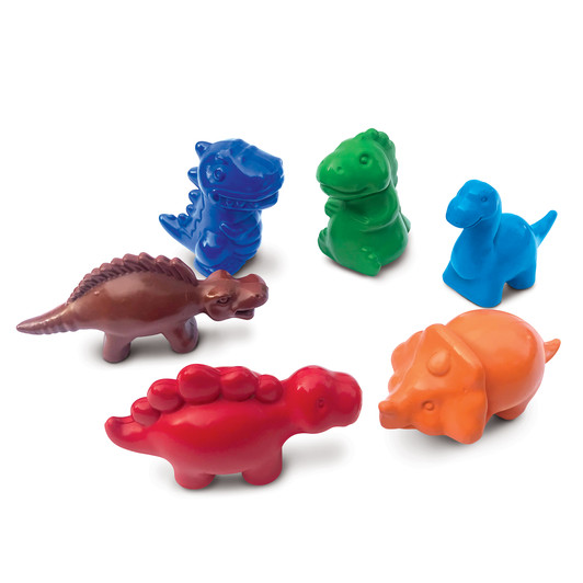 Dinosaur World Crayons of Fun in 6 vibrant colors