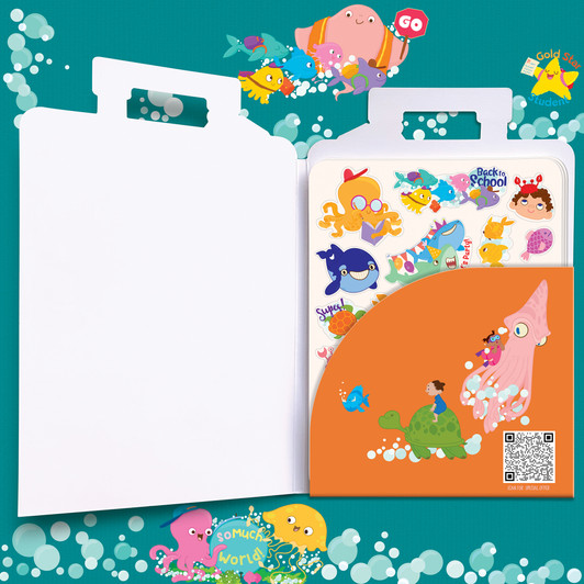 Inside view of School of Fish Stickers Inside view of School of Fish Stickers