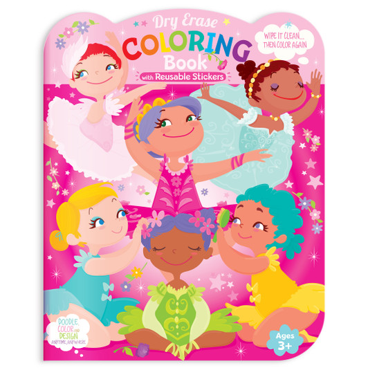 Pretty Ballerinas Dry Erase Coloring Book