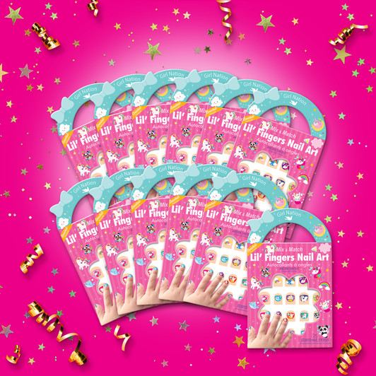 Party Favor Pack of 12 Unicorn Nail Stickers