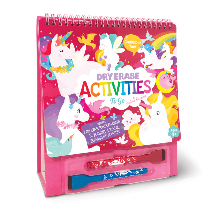 Unicorn Fantasy Dry Erase Activities To Go with Built-in Easel Stand
