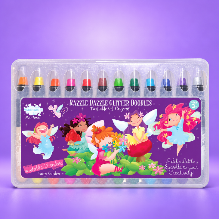 Glitter Doodle Gel Crayons- Fairy Garden