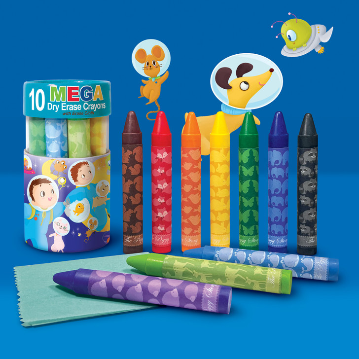 Space Dry Erase Mega Crayons