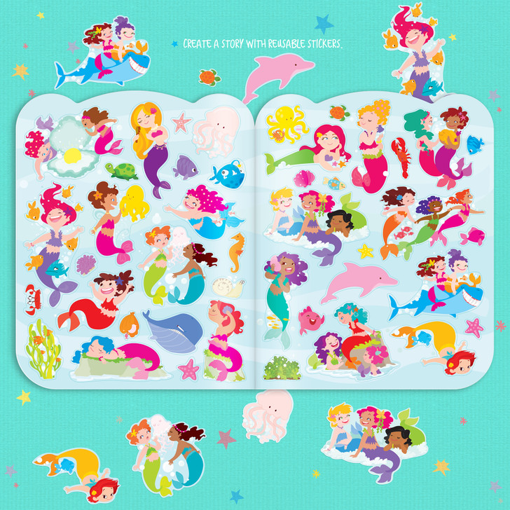 Glitter Mermaid Dry Erase Coloring Gift Set