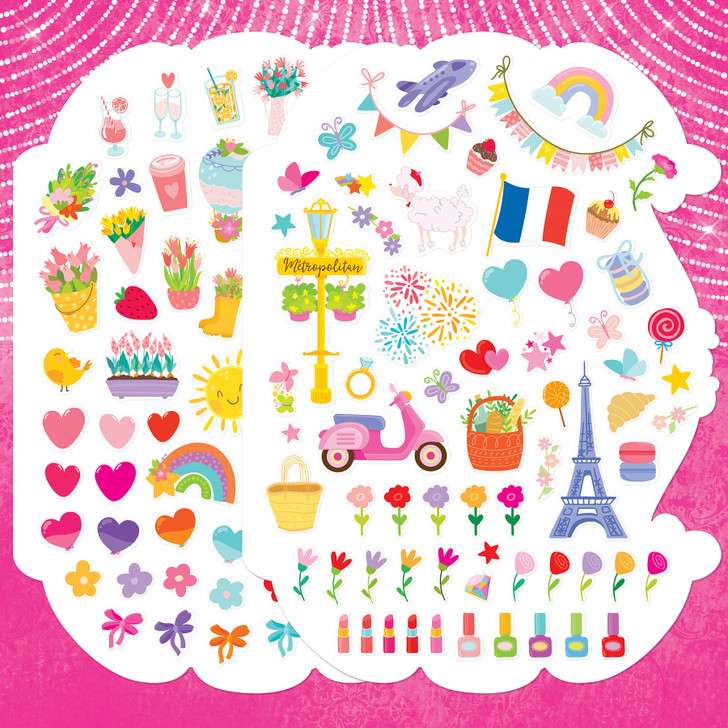 Little Fashionista Goes to FRANCE Coloring Book & Stickers
