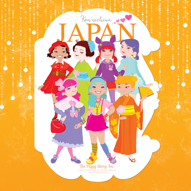 Japan Fashion Coloring Book & Rainbow Stacker Crayons