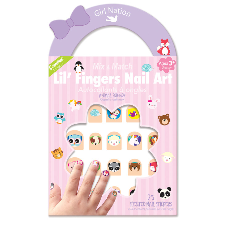 Girl Nation's Animal Friends Lil' Fingers Nail Art