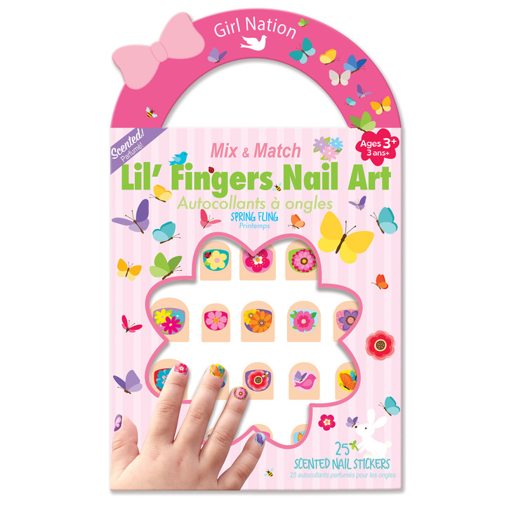Girl Nation Spring Fling Flower Nail Sticker Pack