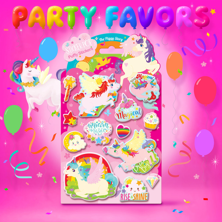 Unicorn Puffy Stickers Party Favors