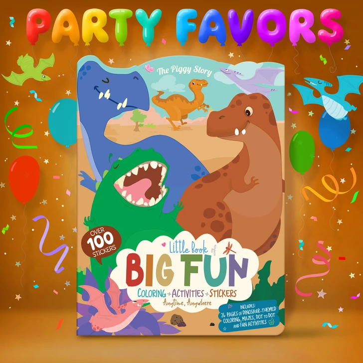 Party Favor | Dinosaur World | Activity Book