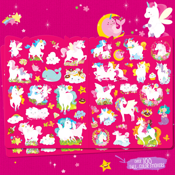 Stickers included in The Piggy Story's Unicorn Land Little Book of Big Fun