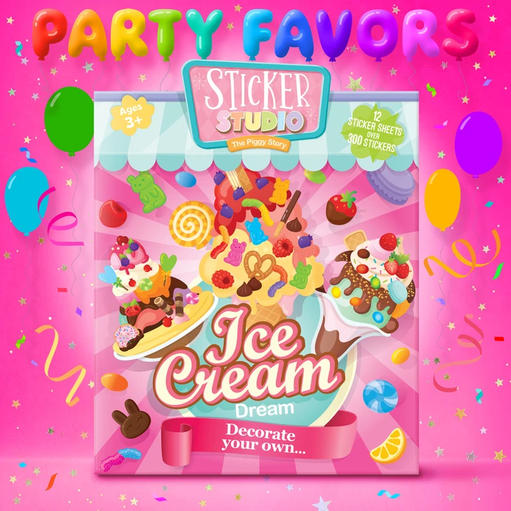 Party Favor | Sticker Studio | Ice Cream Dream