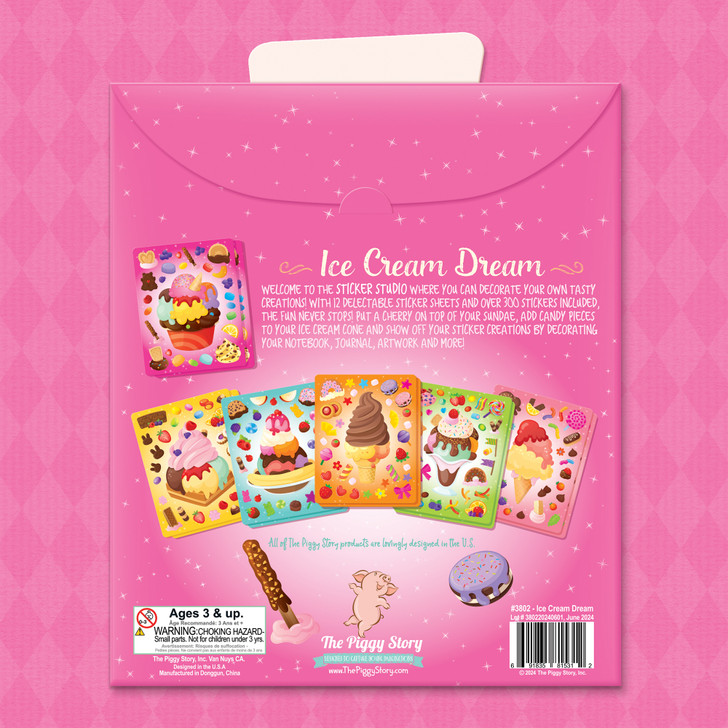 Back of Packaging for The Piggy Story's Ice Cream Dream
