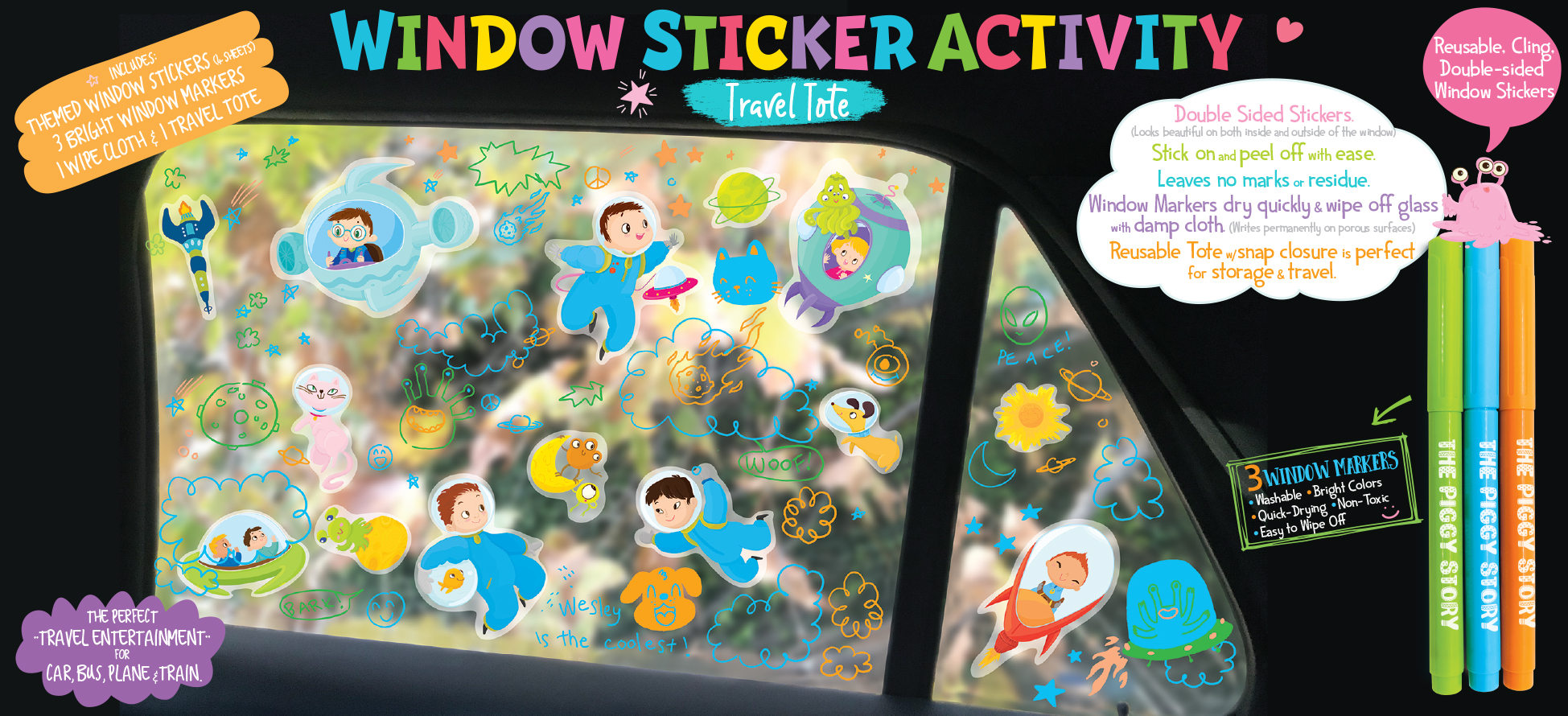 Dry Erasable Crayon for Kids Can Be Draw on Glass, Window Easily