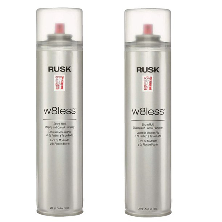 2 Pack - Rusk W8Less Strong Hold Hairspray 10 Oz