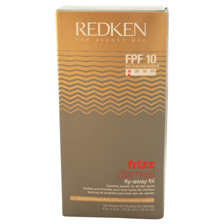 Redken Frizz Dismiss Fpf 10 Fly-Away Fix Finishing Sheets For All Hair Types, 50 Ct