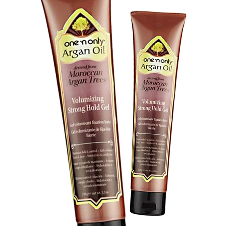 One N Only Argan Oil Volumizing Strong Hold Gel, 5.3 Oz - Pack of 2