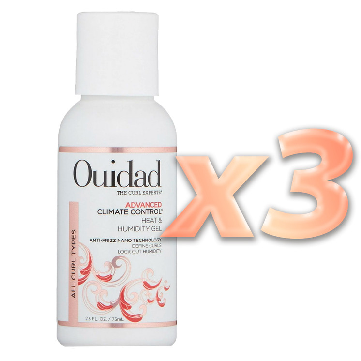 Ouidad Climate Control Heat & Humidity Gel 2.5 Fl oz - Pack of 3