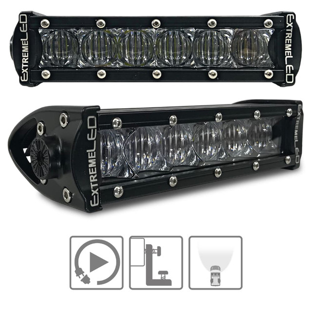 Extreme LED 6" Extreme Single Row 30W Flood Beam LED Light Bar