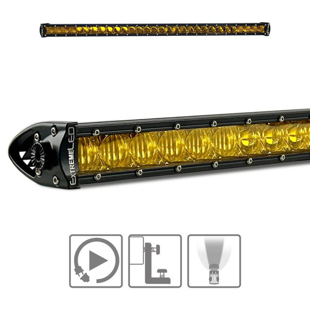 Extreme LED 30" All Amber LED Light Bar - 150W Single Row Combo Beam
