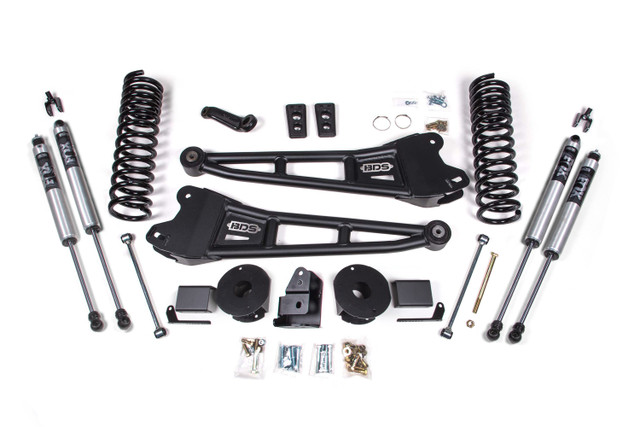 BDS 4 Inch Lift Kit w/ Radius Arm | Ram 2500 w/ Rear Air Ride (14-18) 4WD | Gas
