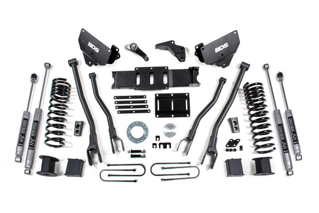 BDS 6 Inch Lift Kit w/ 4-Link | Ram 3500 w/ Rear Air Ride (13-18) 4WD | Diesel