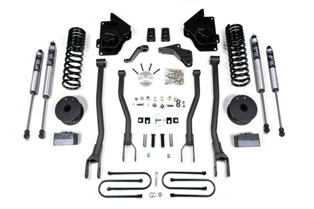 BDS 4 Inch Lift Kit w/ 4-Link | Ram 3500 w/ Rear Air Ride (13-18) 4WD | Diesel
