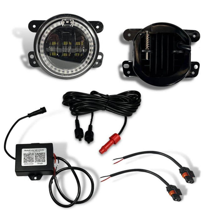 Extreme LED 4" RGB LED Fog Light Kit with Adapters