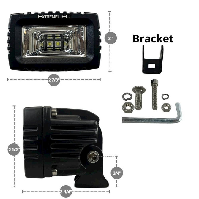 Extreme LED 3" LED Scene Light Pair and Wiring Kit