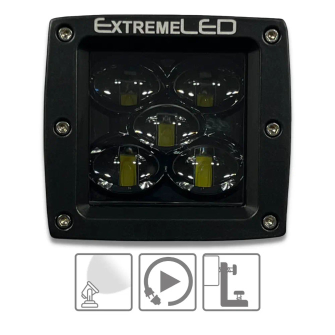 Extreme LED Stealth Flood Dual Row Series 3" Light Pod