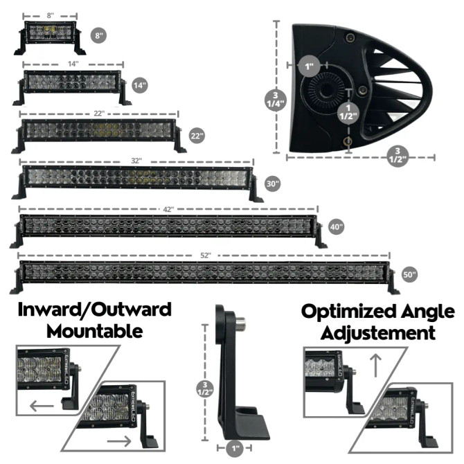 Extreme LED 14" Extreme Series Dual Row 120W Combo Beam LED Light Bar (8 Flood)