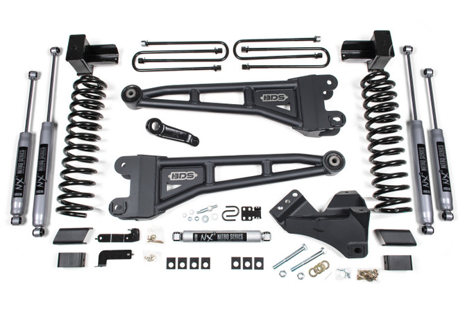 BDS 4 Inch Lift Kit w/ Radius Arm | Ford F350 Super Duty DRW (20-22) 4WD | Gas