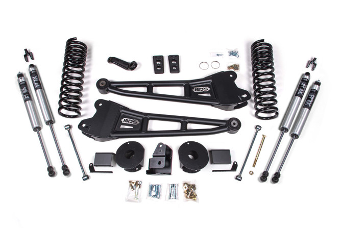 BDS 4 Inch Lift Kit w/ Radius Arm | Ram 2500 w/ Rear Air Ride (14-18) 4WD | Gas