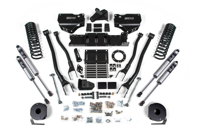 BDS 4 Inch Lift Kit w/ 4-Link | Ram 2500 w/ Rear Air Ride (19-24) 4WD | Diesel
