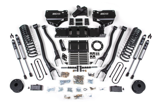 BDS 4 Inch Lift Kit w/ 4-Link | Ram 3500 w/ Rear Air Ride (19-24) 4WD | Gas