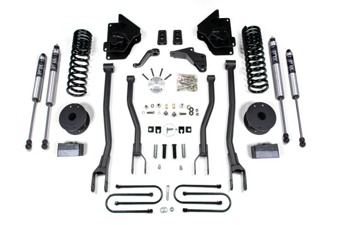 BDS 4 Inch Lift Kit w/ 4-Link | Ram 3500 w/ Rear Air Ride (13-18) 4WD | Diesel