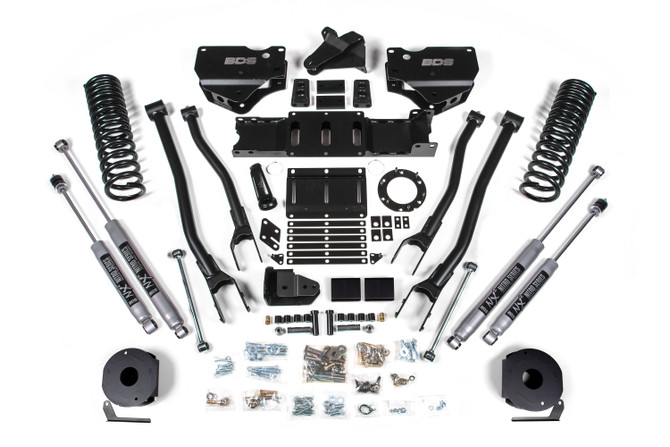 BDS 4 Inch Lift Kit w/ 4-Link | Ram 2500 w/ Rear Air Ride (19-24) 4WD | Gas