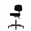 Spectrum® Fabric Stool with Back - Desk Height 18