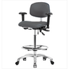 Spectrum® Vinyl Class 100 Clean Room Chair - High Bench Height 26 to 35