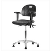 Spectrum® Industrial Polyurethane Chair Chrome - Medium Bench Height 19